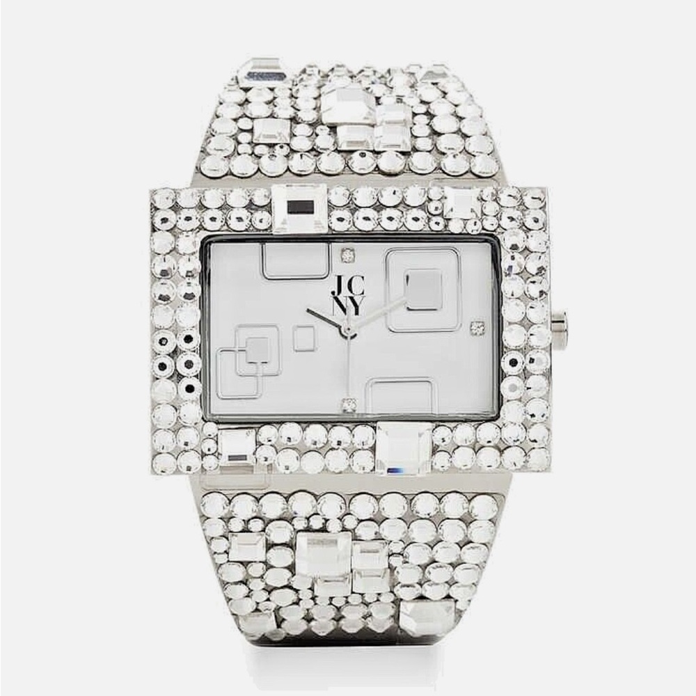 Elegant Silver Women's Watch with Crystal Detailing